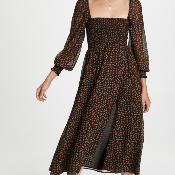 o.p.t Classic Smocked Maxi Dress Size M - Picture 1 of 4